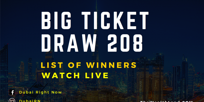 Big Ticket Draw Abu Dhabi Live Today Series 208 October 03