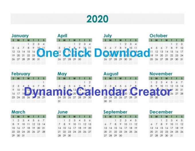 Dynamic Calendar creator (any year)