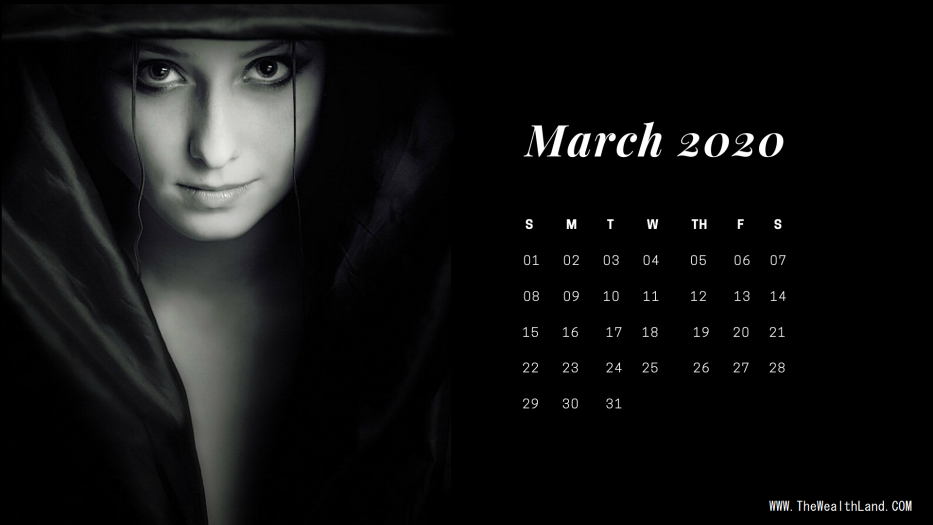 2020 Calendar Free Download March-2020-Free-Wall-Calendar-1